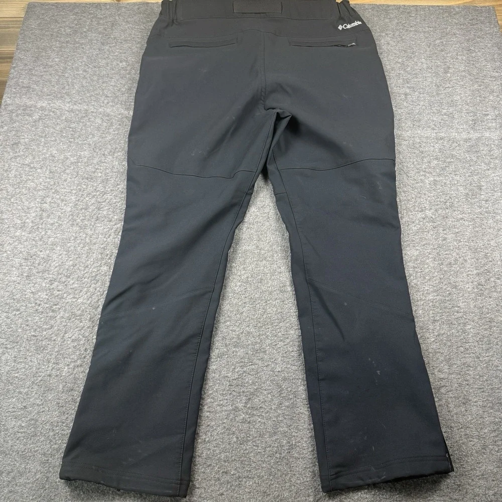 Columbia Pants Omni-Heat Mens 40x32 Black Softshell Hiking Hike Ski Snow Active